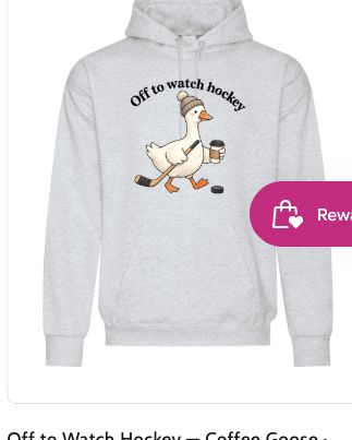 Garment preview — Off to Watch Hockey — Coffee Goose