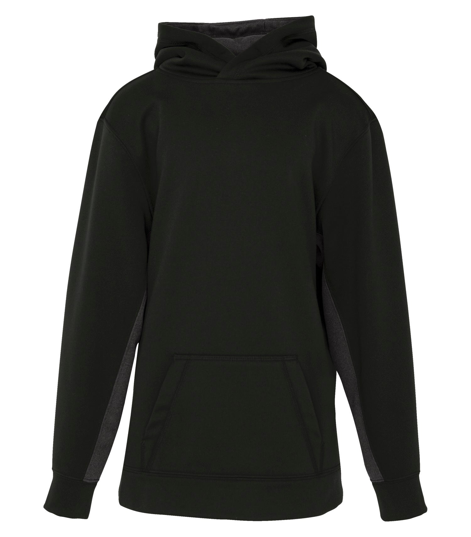 ATC FLEECE COLOUR BLOCK YOUTH HOODIE (Y2011) - Blackcharcoal