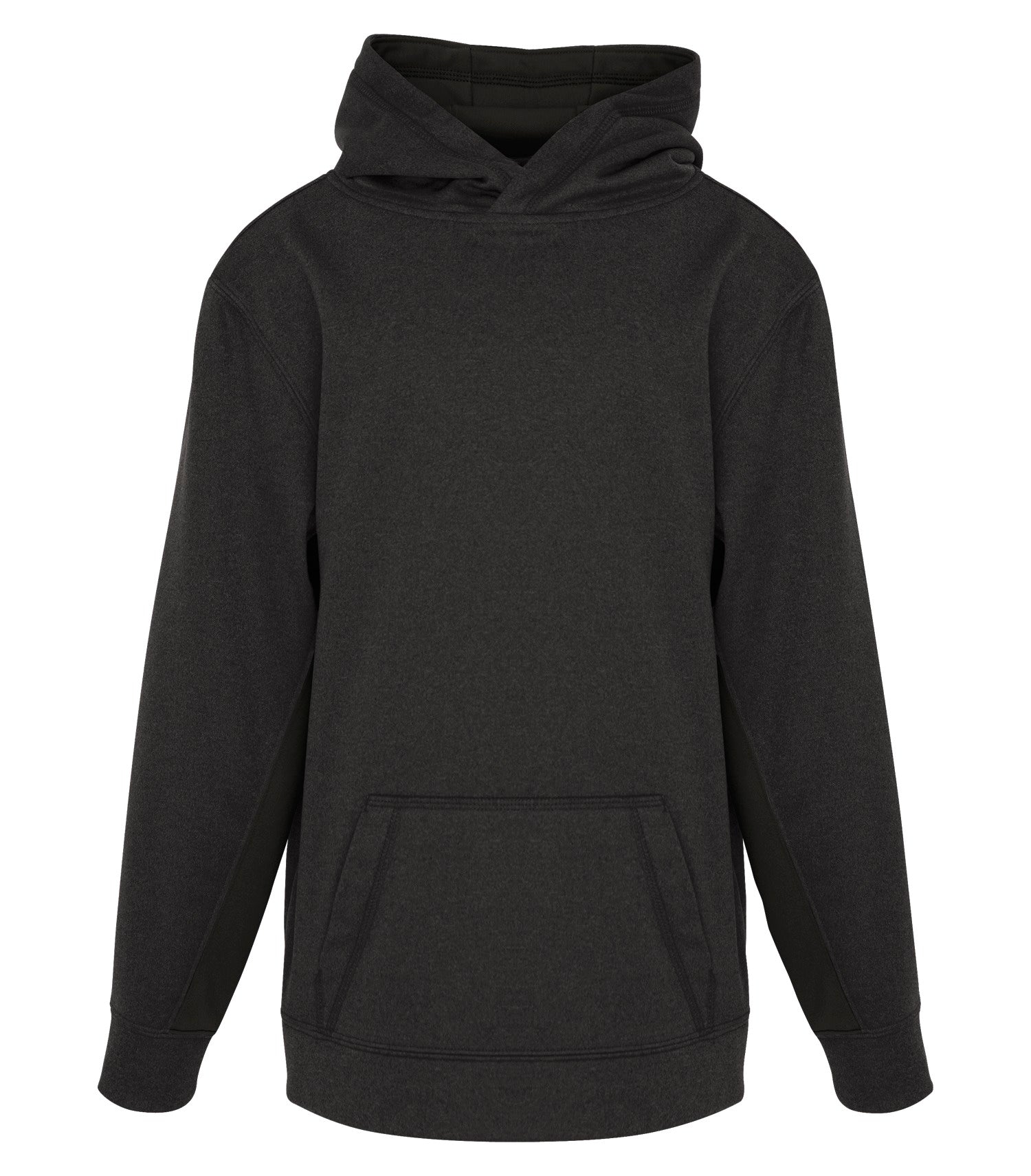 ATC FLEECE COLOUR BLOCK YOUTH HOODIE (Y2011) - Charcoalheatherblack