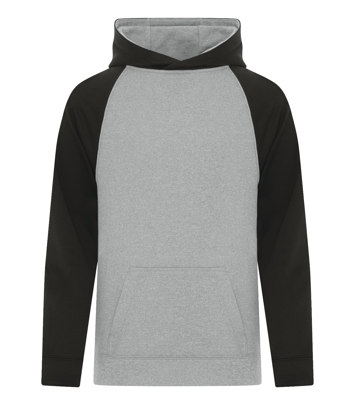 ATC FLEECE TWO TONE YOUTH HOODIE (Y2037) - Athleticgreyblack