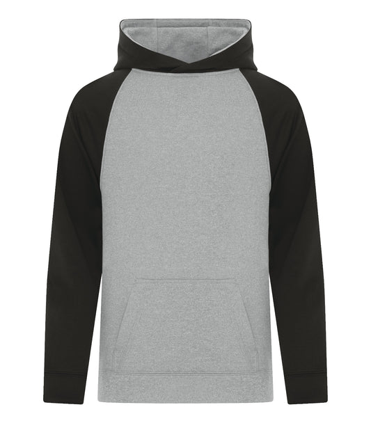 ATC FLEECE TWO TONE YOUTH HOODIE (Y2037) - Athleticgreyblack