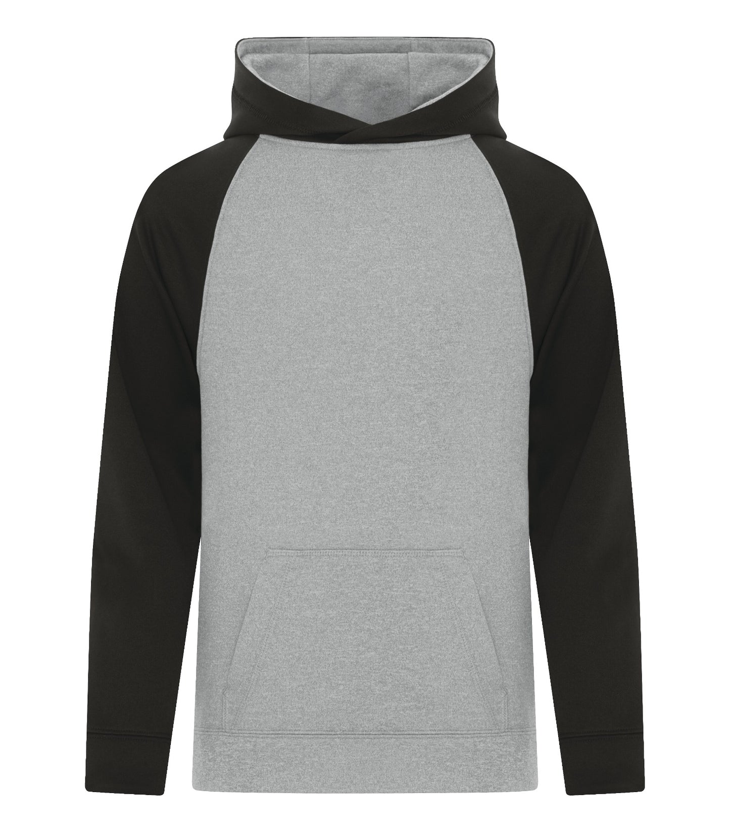 ATC FLEECE TWO TONE YOUTH HOODIE (Y2037) - Athleticgreyblack