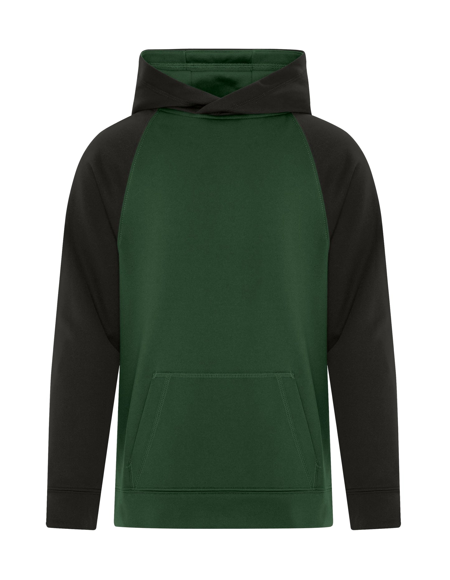ATC FLEECE TWO TONE YOUTH HOODIE (Y2037) - Forestgreenblack