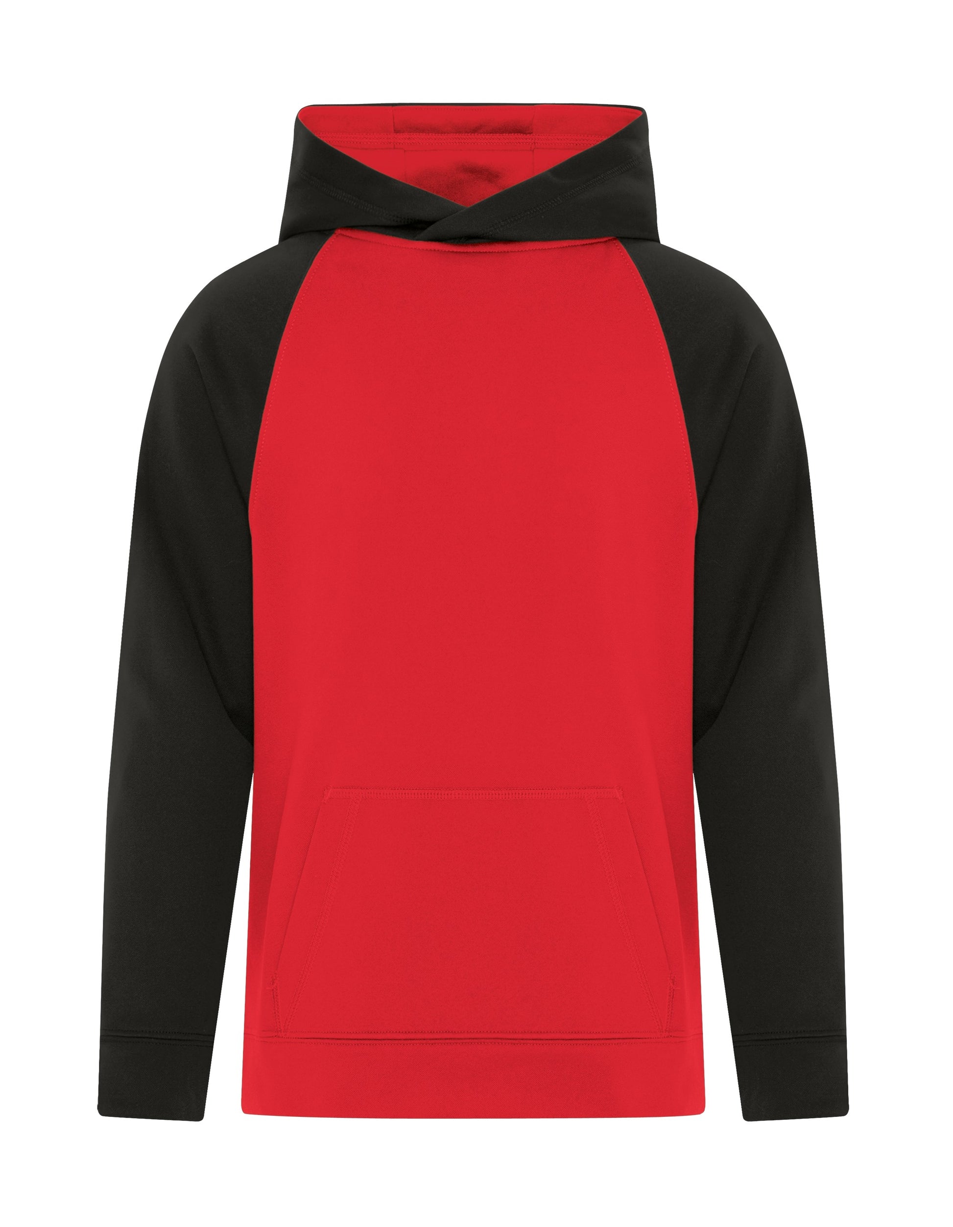 ATC FLEECE TWO TONE YOUTH HOODIE (Y2037) - Trueredblack