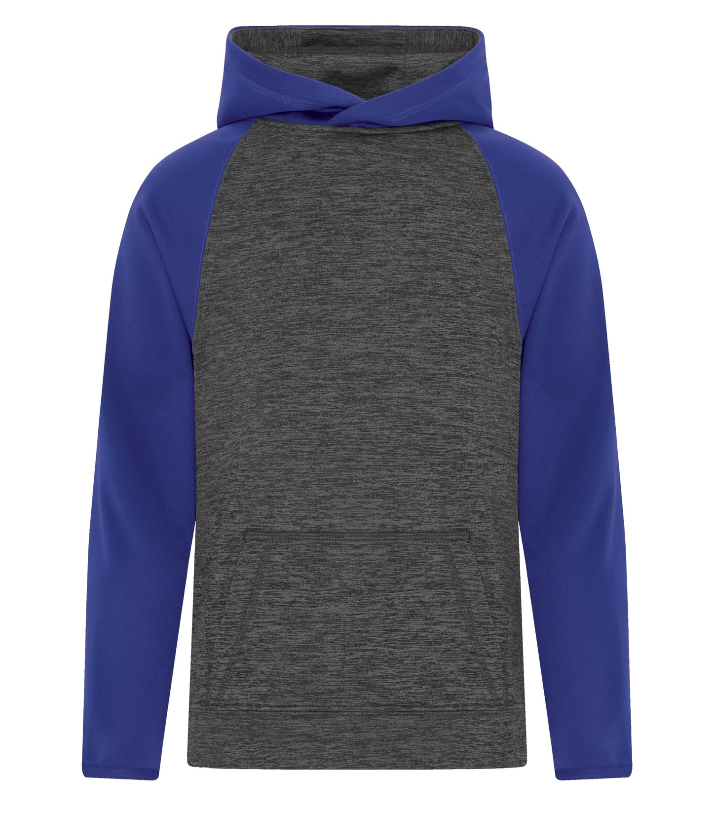 ATC HEATHER FLEECE TWO TONE YOUTH HOODIE (Y2047) - Chardynamictrueroyal