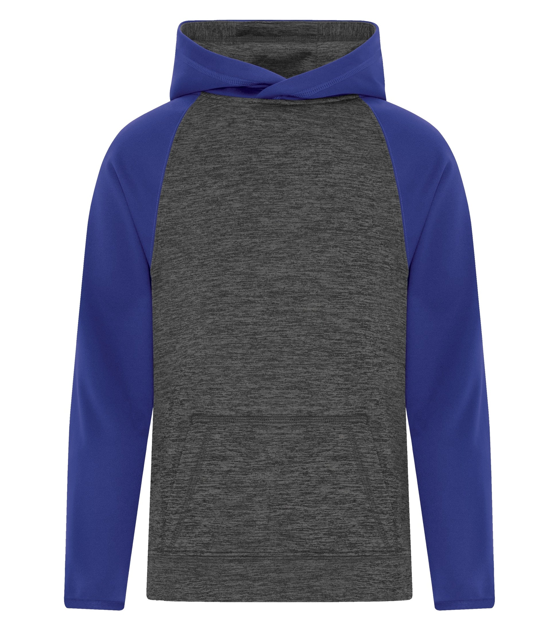 ATC HEATHER FLEECE TWO TONE YOUTH HOODIE (Y2047) - Chardynamictrueroyal