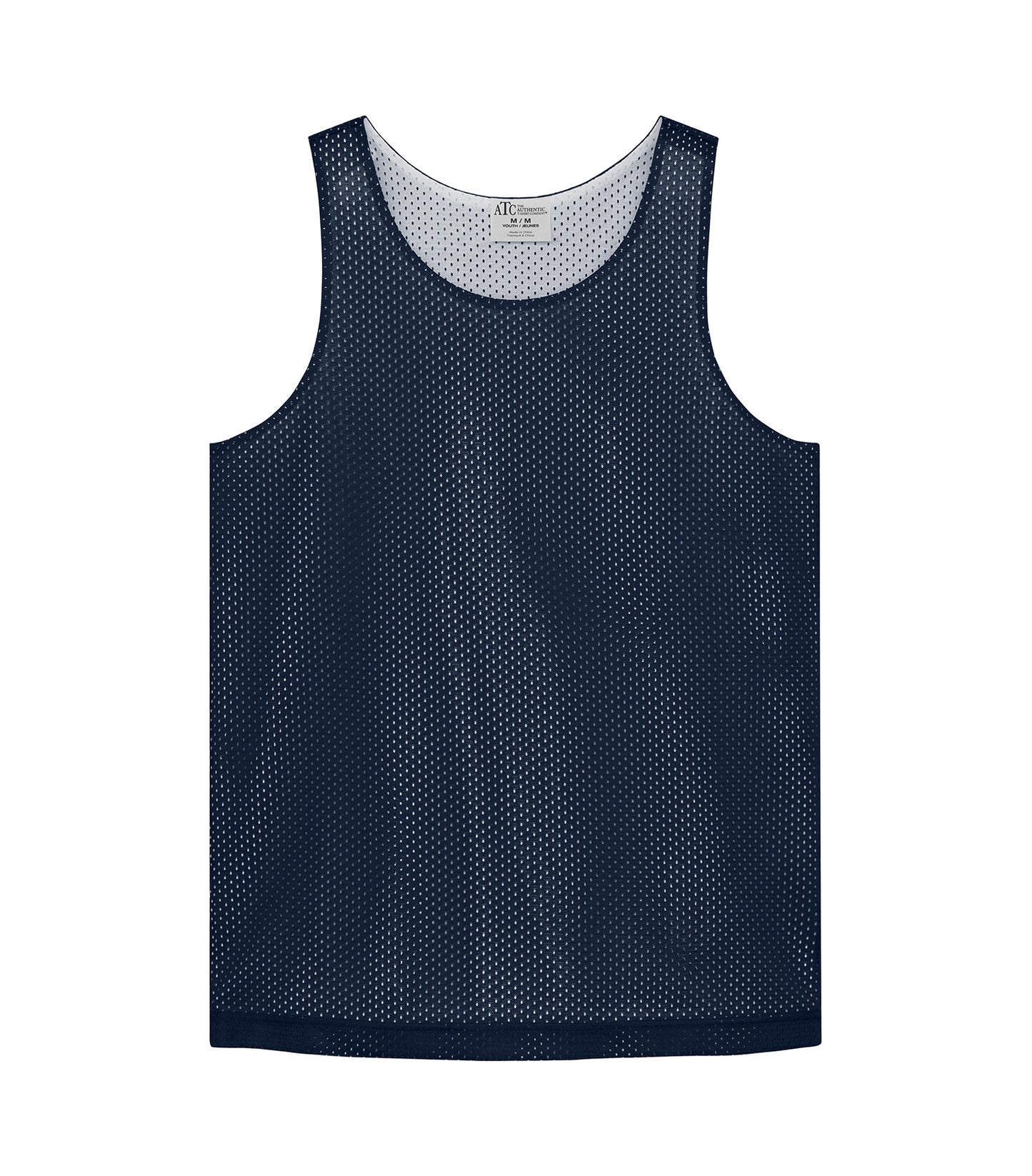 ATC REVERSIBLE MESH YOUTH TANK TOP (Y3535) - True Navy White