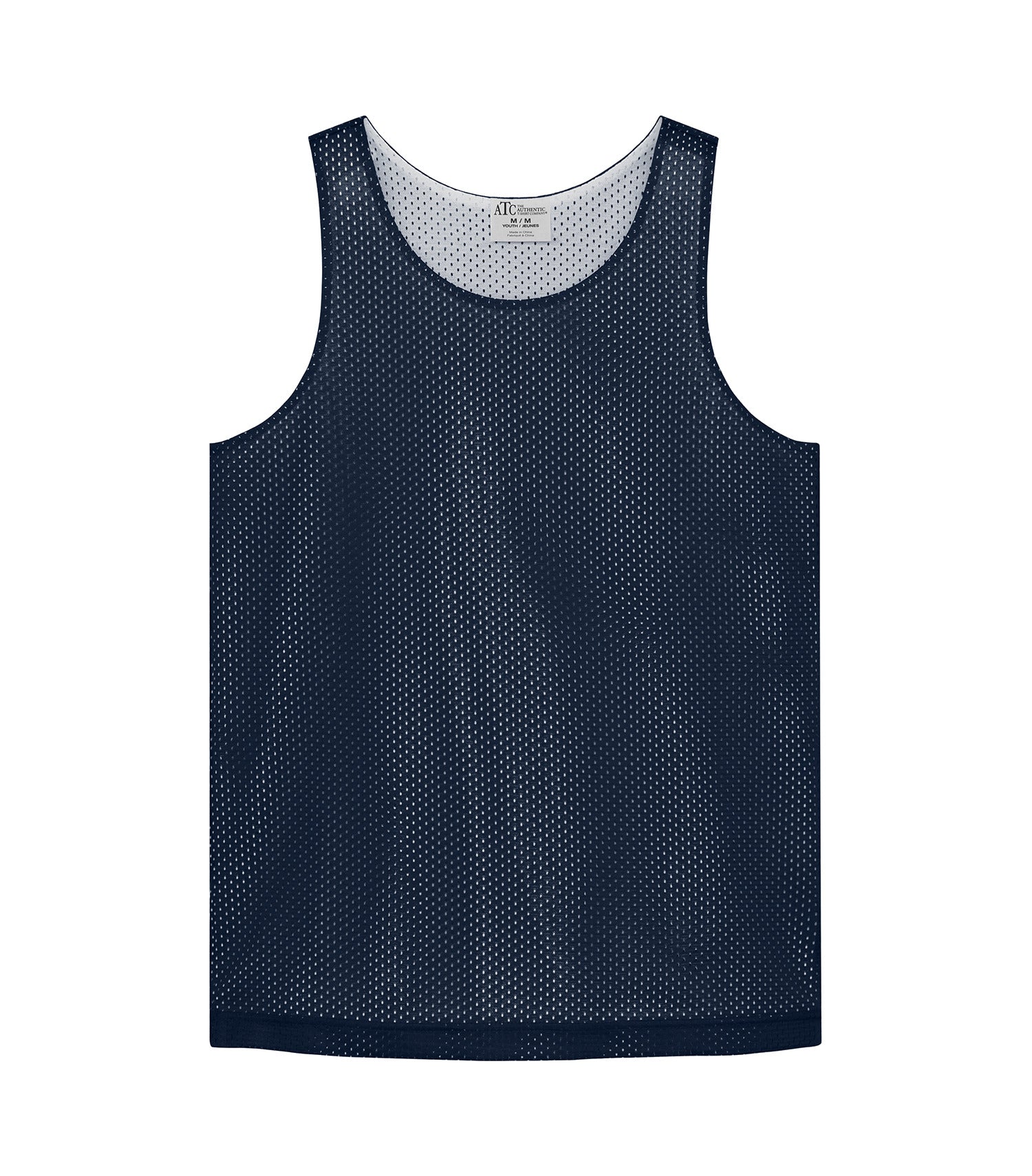 ATC REVERSIBLE MESH YOUTH TANK TOP (Y3535) - True Navy White